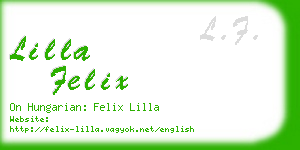 lilla felix business card